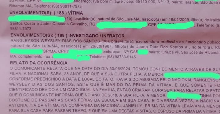 *BOMBA* Vereador de São José de Ribamar é acusado de estupro de vulnerável contra criança..