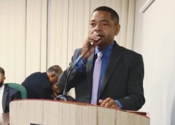 Ednilson do Kantão, 3⁰ secretário da Câmara de São José de Ribamar, discursa na tribuna reforçando o compromisso com a união entre Legislativo e Executivo