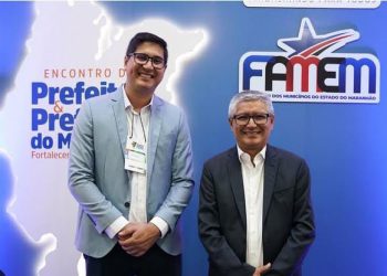 Prefeito de Raposa Eudes Barros e presidente da Câmara João Marcos prestigiam o Encontro de Prefeitos e Prefeitas do Maranhão