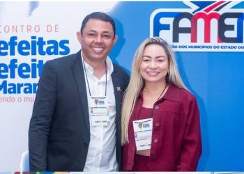 Acompanhado pela primeira-dama, Monique Pageú, prefeito Marton Pageú participa do Encontro de Prefeitos e Prefeitas do Maranhão e reforça compromisso com o desenvolvimento de Altamira