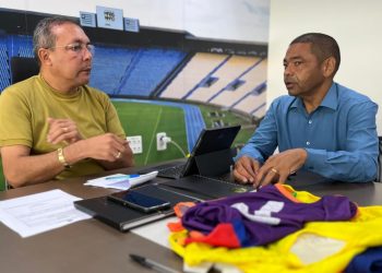 Vereador Ednilson do Kantão articula melhorias para o esporte de São José de Ribamar em reunião com secretário estadual Naldir Lopes