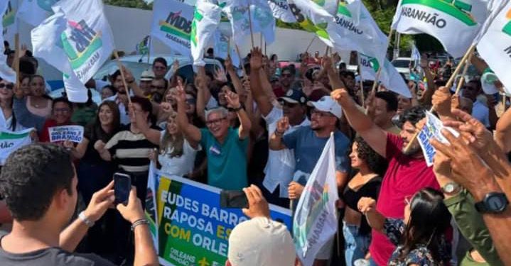Liderada pelo prefeito Eudes Barros, caravana de Raposa reforça apoio a Orleans Brandão em convenção histórica do MDB